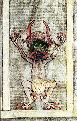 Le Diable du Codex Gigas, enluminure pleine page