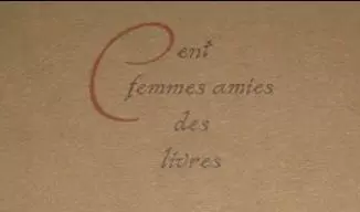 Femmes Bibliophiles, les « Cent femmes amies des livres »