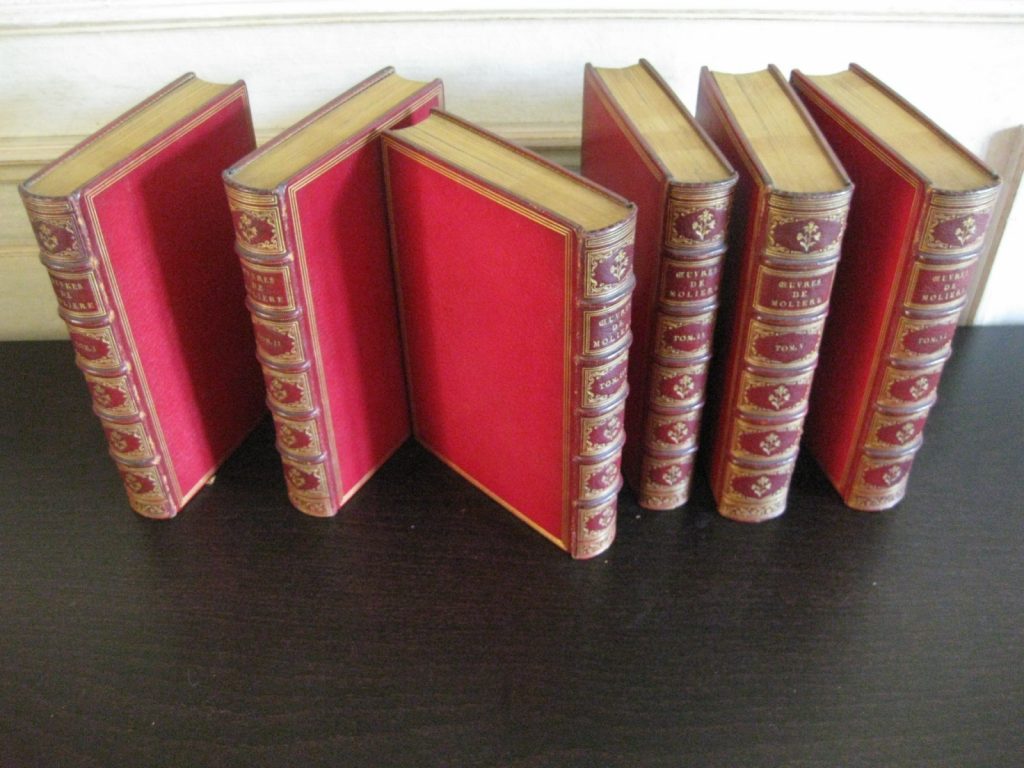 Oeuvres de Molière, édition de 1773 avec la suite des gravures de Moreau, maroquin de Cuzin