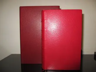 Autour de la reliure, la réalisation d'une boîte, née de l'imagination d'un amateur et de ses relieurs.