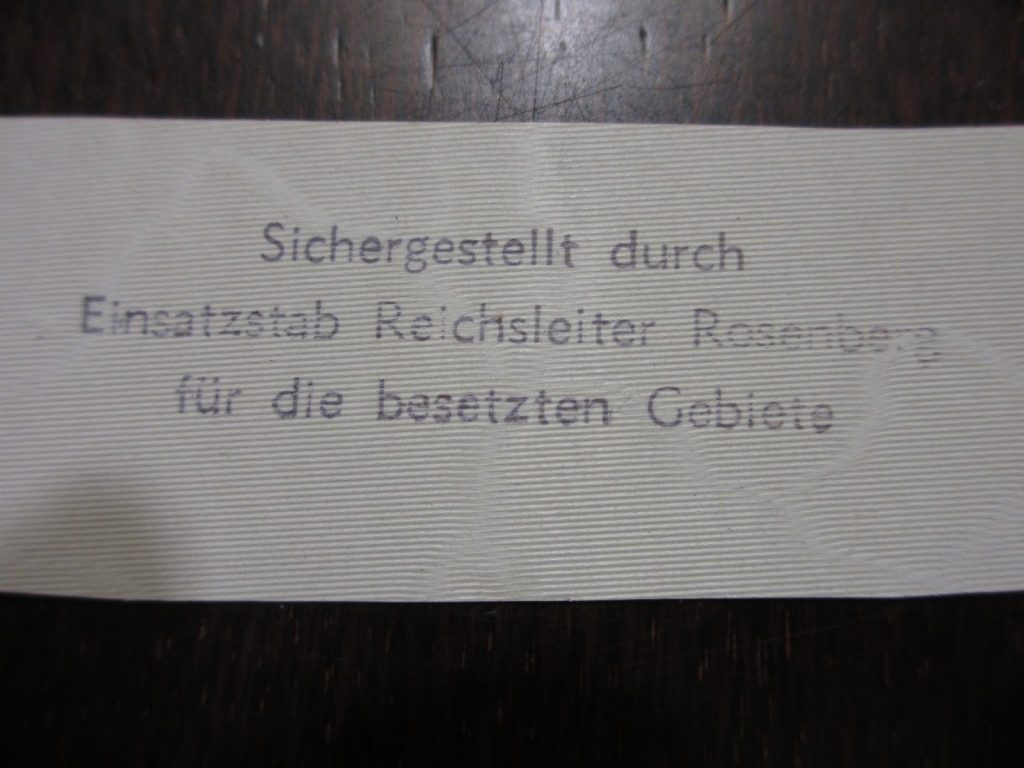 « Sichergestellt durch Einsatzstab Reichsleiter Rosenberg für die besebzten Gebiete », ou la triste histoire des livres spoliés par les nazis pendant la 2e Guerre Mondiale