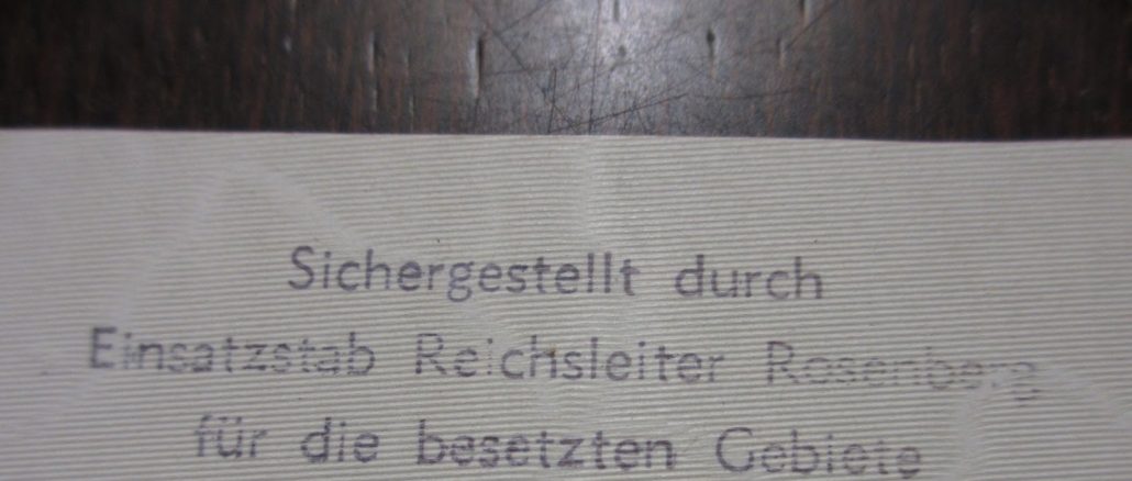 « Sichergestellt durch Einsatzstab Reichsleiter Rosenberg für die besebzten Gebiete », ou la triste histoire des livres spoliés par les nazis pendant la 2e Guerre Mondiale