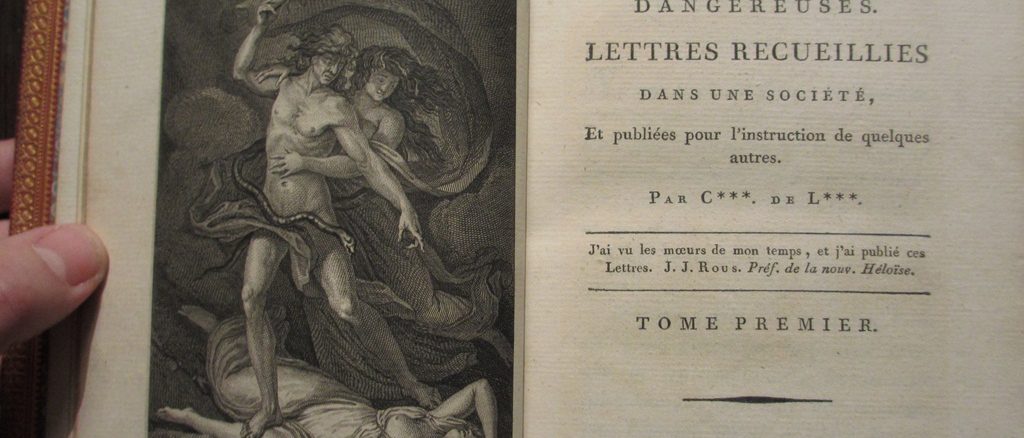 Dans la bibliothèque du bibliophile: Les Liaisons Dangereuses, 1796, 1ère édition illustrée, maroquin de Brany