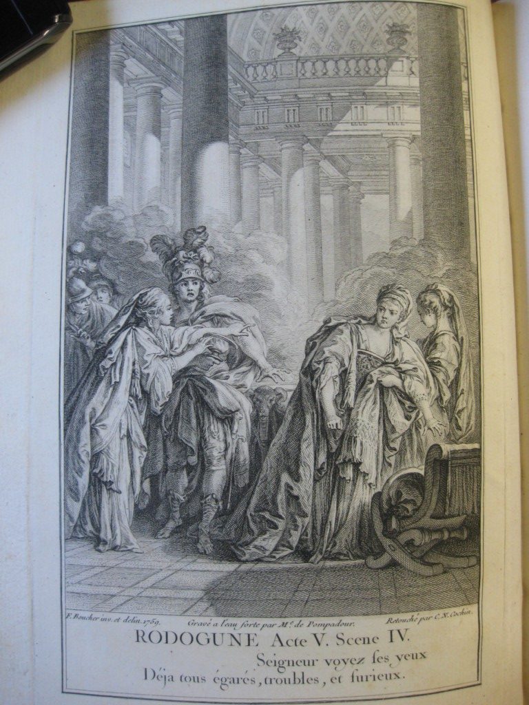 Une rareté bibliophilique: Rodogune, Princesse des Parthes, gravé par Mme de Pompadour