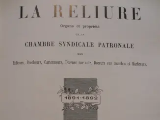 Quelques images de La Reliure, l'organe du Syndicat des Relieurs
