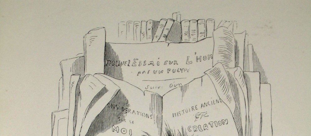 Portrait satirique de bibliophile: le glouton, ou le bibliomane qui lisait, lui.