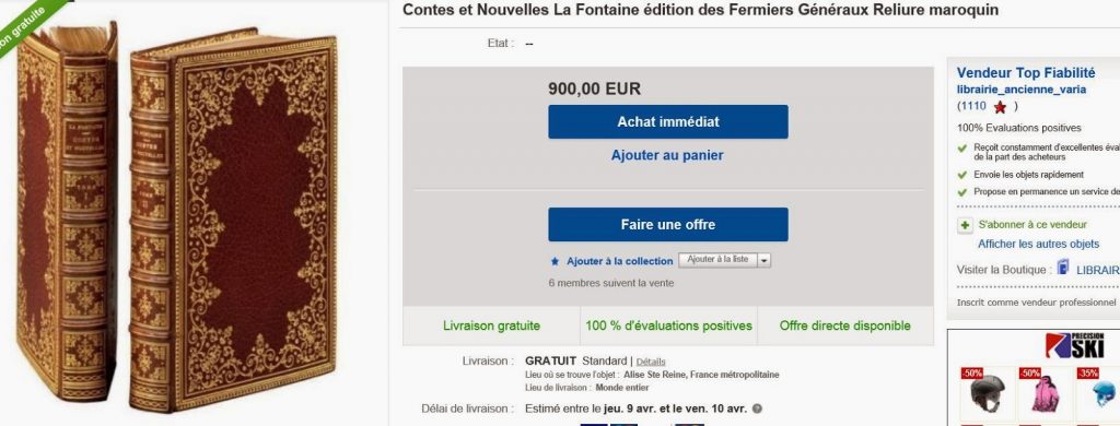 Les doutes de Ducon 1er ou la Théorie de la relativité des prix, pondérée par le mépris du libraire pour le bibliophile