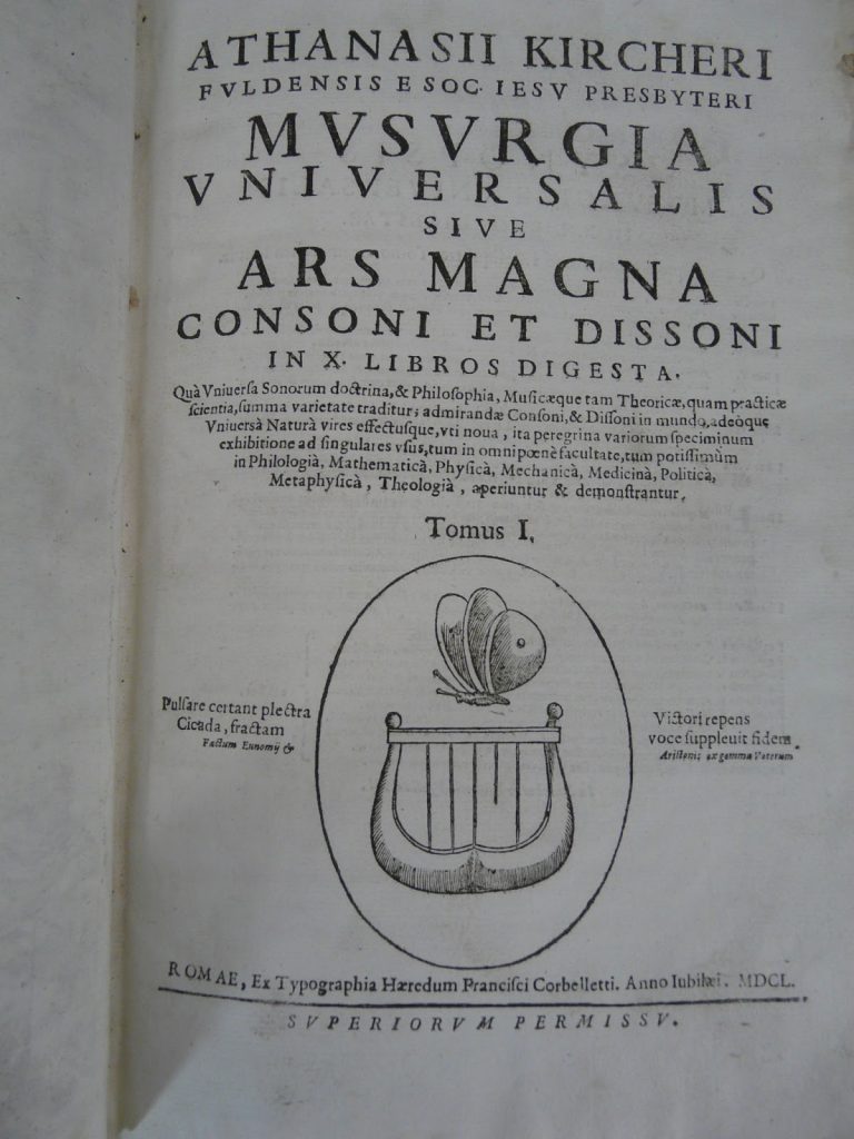 Bibliophilie et Musicologie: le Musurgia Universalis d'Athanase Kircher