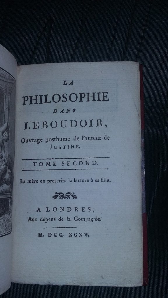 Essai de bibliographie des éditions illustrées de la Justine de Sade
