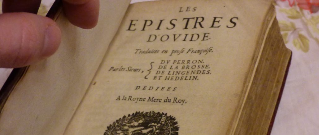 Les livres des lecteurs du Blog: les épîtres héroïdes d'Ovide, 1621