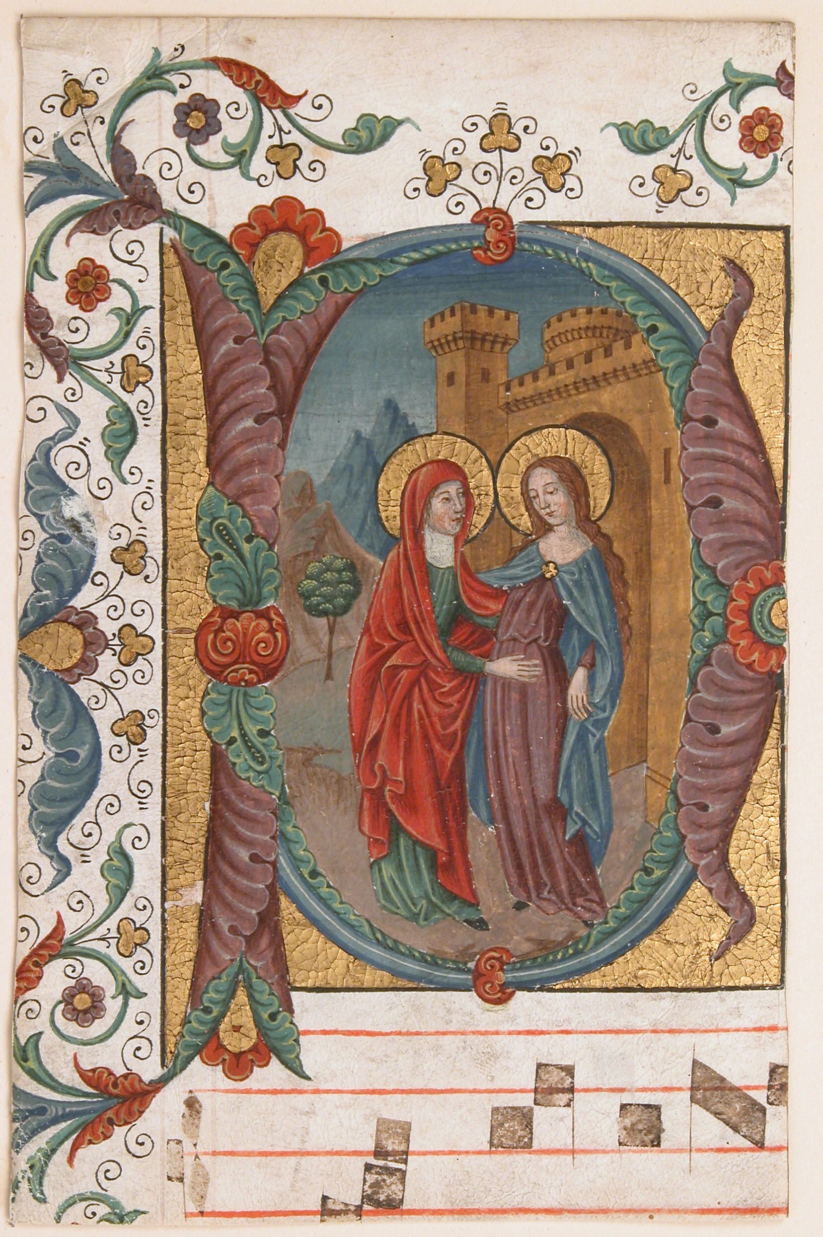 Manuscript_Illumination_with_the_Visitation_in_an_Initial_D,_from_a_Choir_Book_MET_sf31-134-3s1