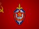 Drapeau de l'URSS et emblème du KGB — illustration de l'opération Pouchkine.