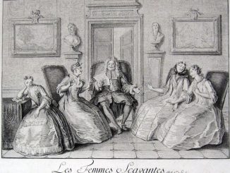 Les Femmes savantes de Molière, gravure de François Joullain d'après Charles-Antoine Coypel, 1726