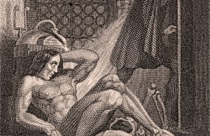 Détail du frontispice de Frankenstein, 1831